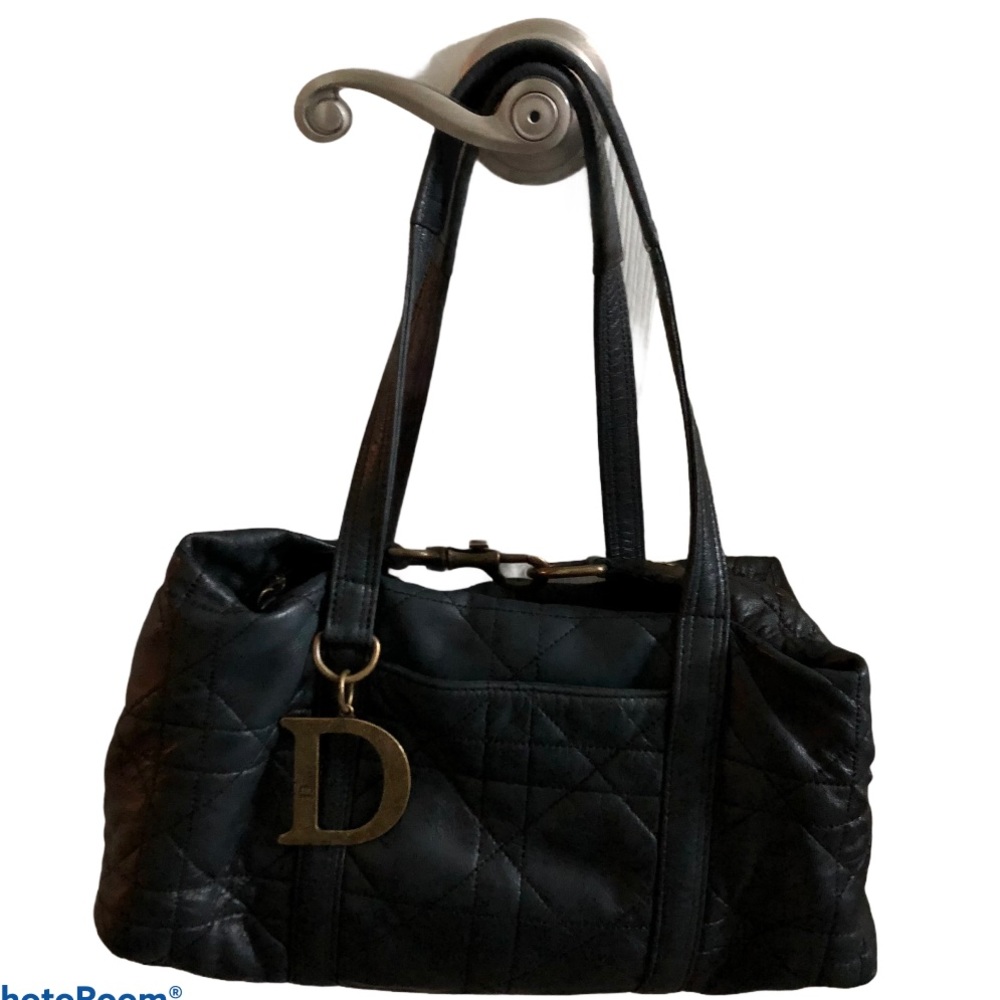 AUTHENTIC DIOR CANNAGE BLACK VINTAGE BAG PURSE